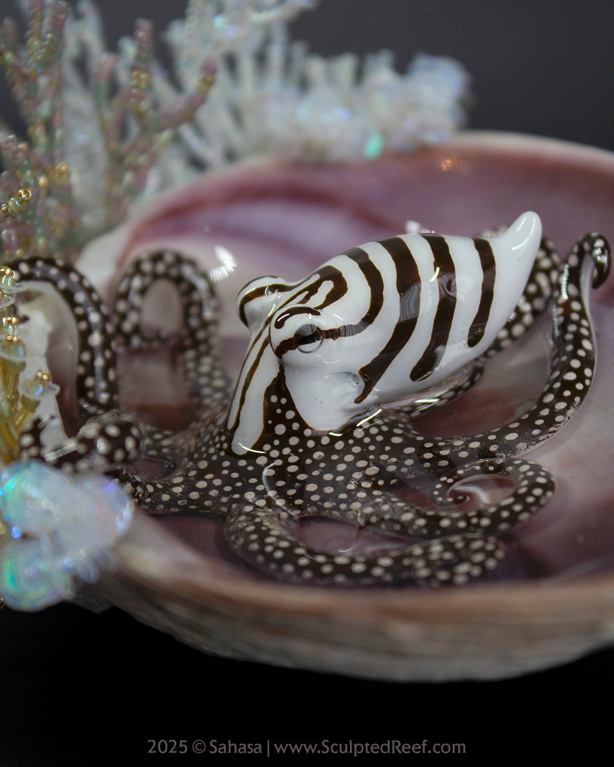 No.13 "Hyakinthos" Sculpted Reef Series - Larger Pacific Striped Octopus Sculpture
