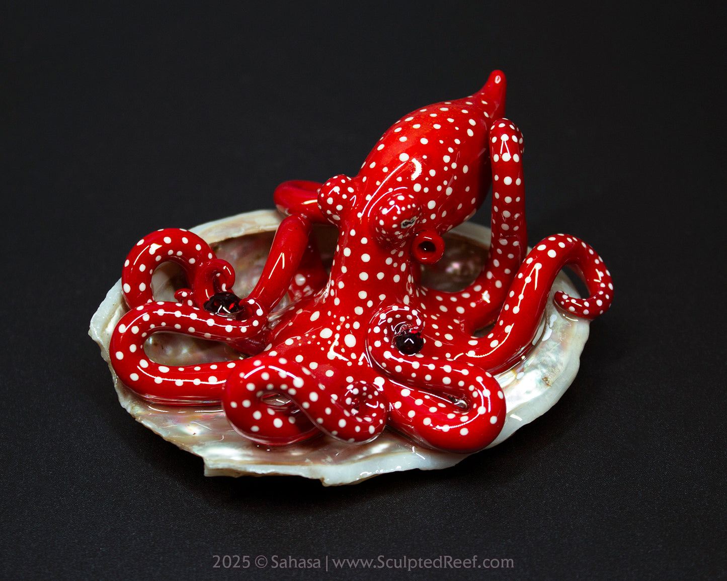 CHAYCE - Shelltopus - OOAK Starry Night Octopus Sculpture