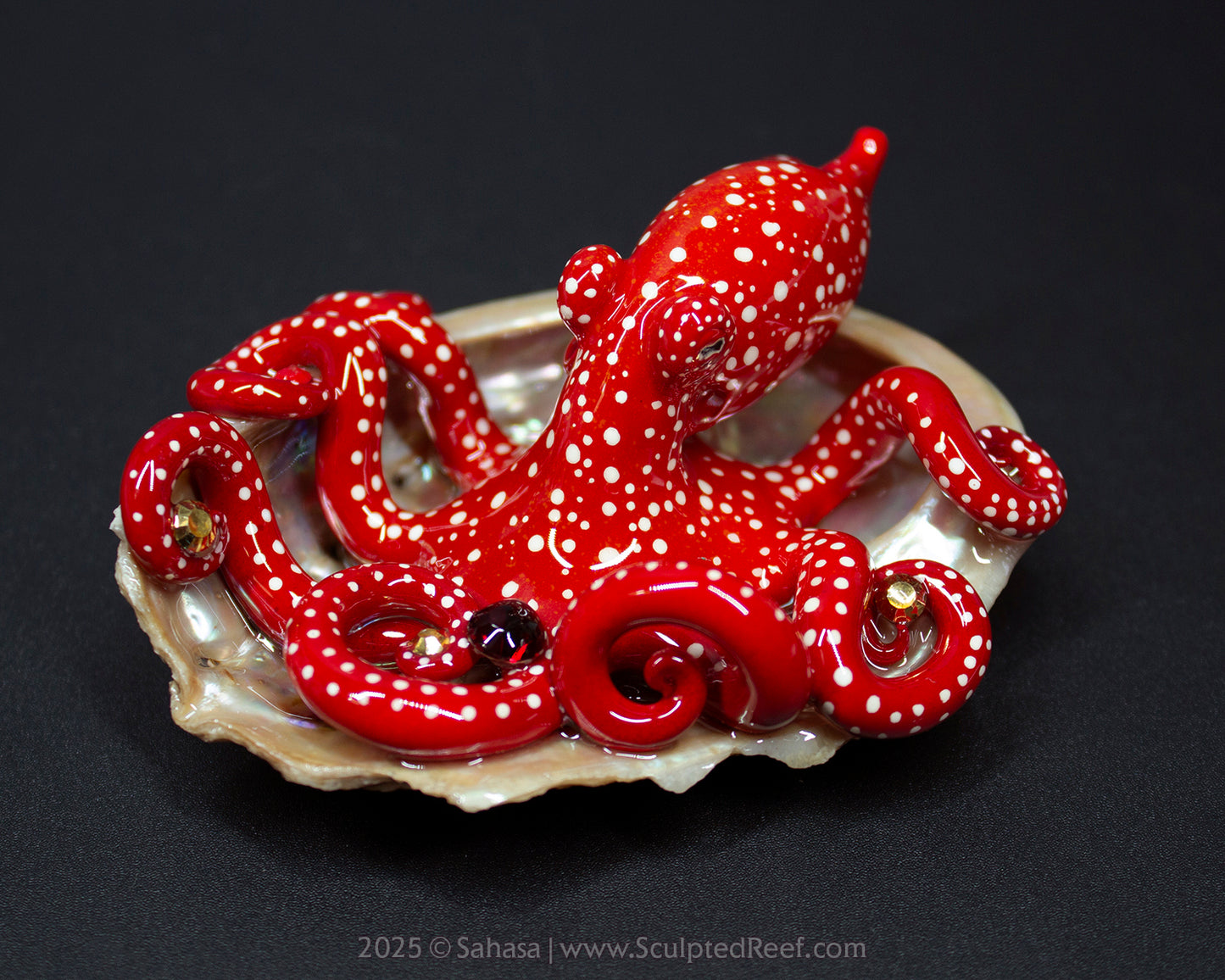 EVANDER - Shelltopus - OOAK Starry Night Octopus Sculpture