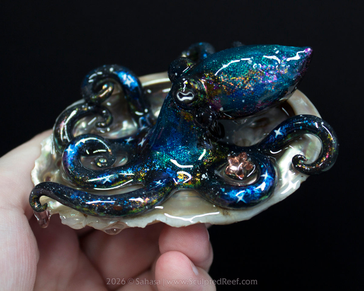 SELENE - Shelltopus - OOAK Nebula Octopus Sculpture