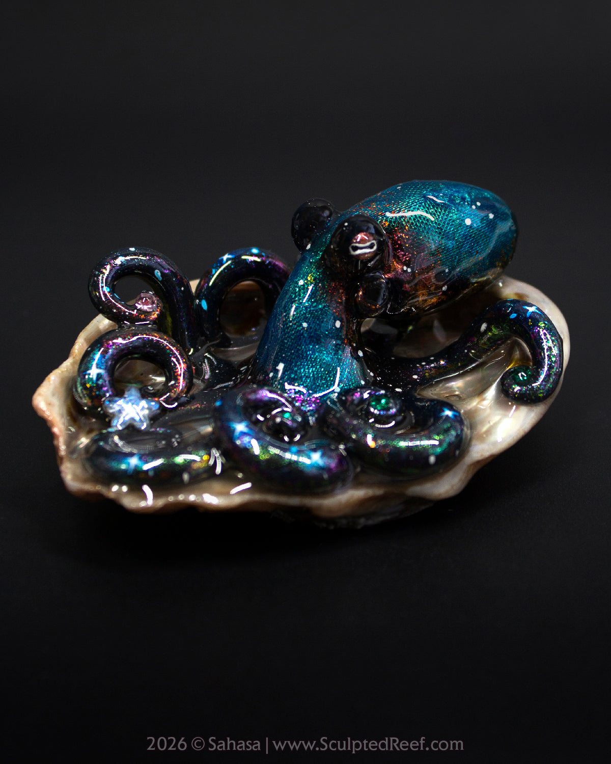 LYRA - Shelltopus - OOAK Nebula Octopus Sculpture