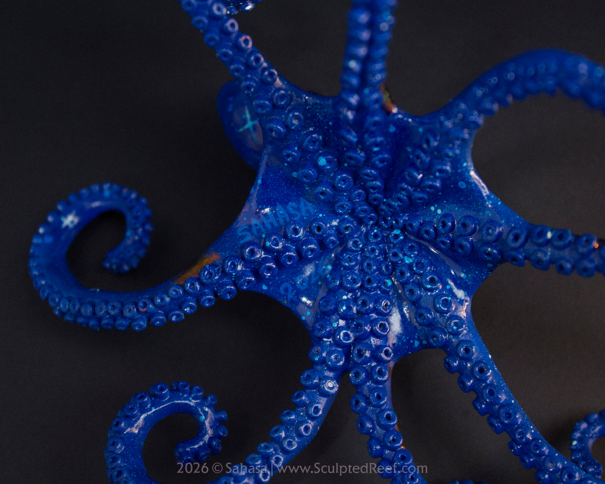 ANDROMEDA - 120 x 125 x 80mm - OOAK Nebula Octopus Sculpture