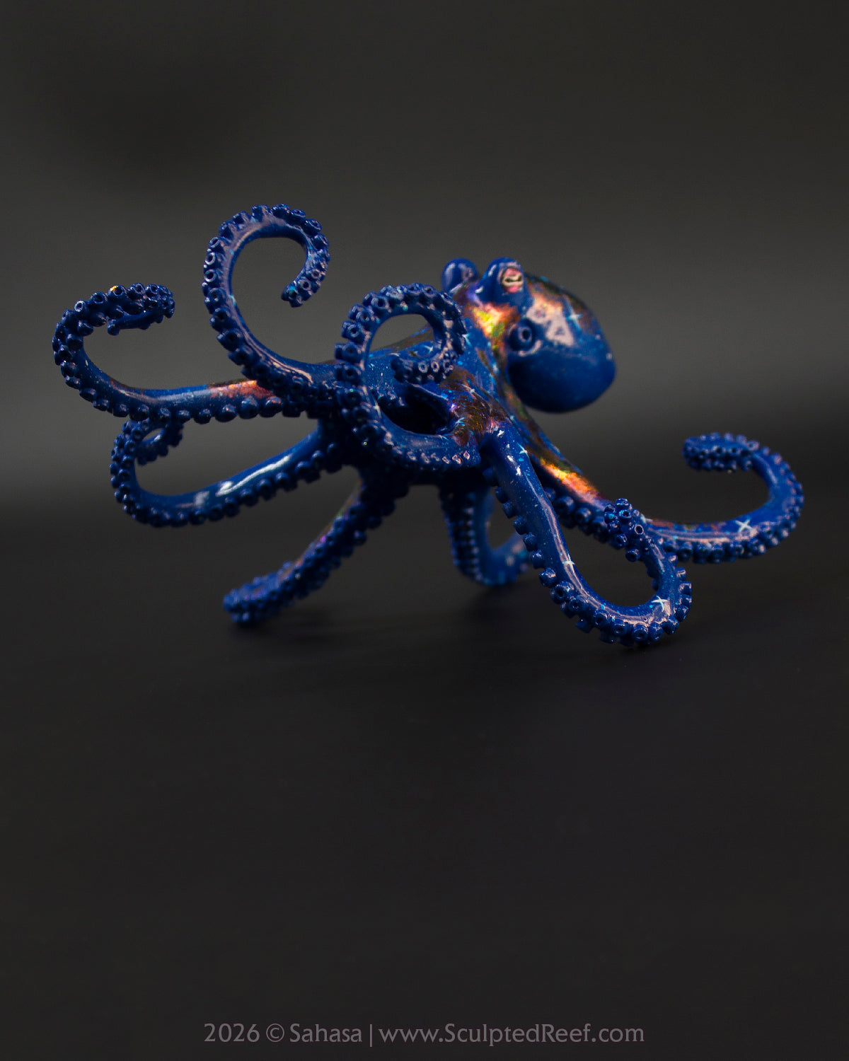 ANDROMEDA - 120 x 125 x 80mm - OOAK Nebula Octopus Sculpture