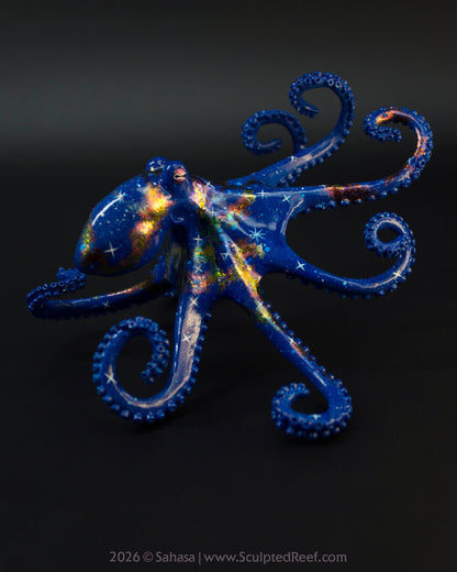 ANDROMEDA - 120 x 125 x 80mm - OOAK Nebula Octopus Sculpture