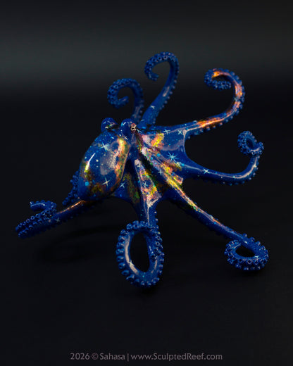 ANDROMEDA - 120 x 125 x 80mm - OOAK Nebula Octopus Sculpture