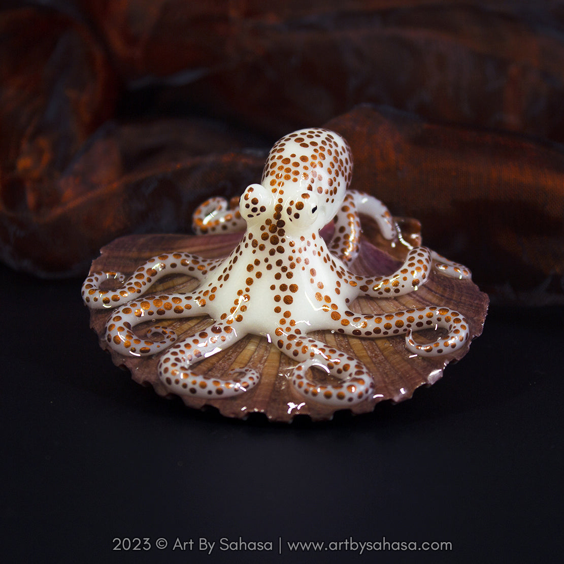 HELENA - Shelltopus (Large) - OOAK Baby Giant Pacific Octopus Sculpture