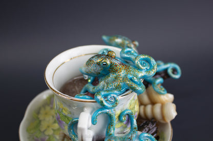 No.40 OCTOPUS GARDEN V - Octopus Tea Cup Signature Series - Caribbean Reef Octopus Sculptures