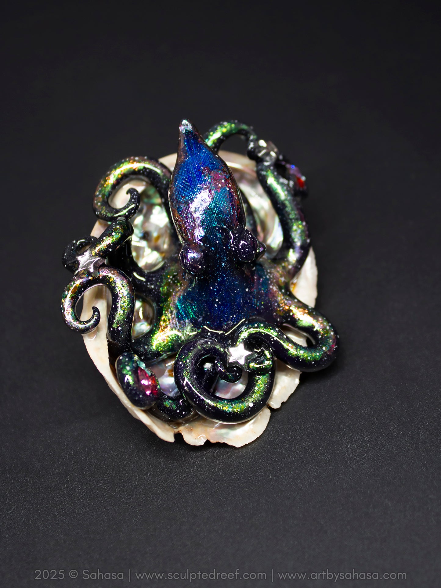 SIRIUS - Shelltopus (Large) - OOAK Nebula Octopus Sculpture