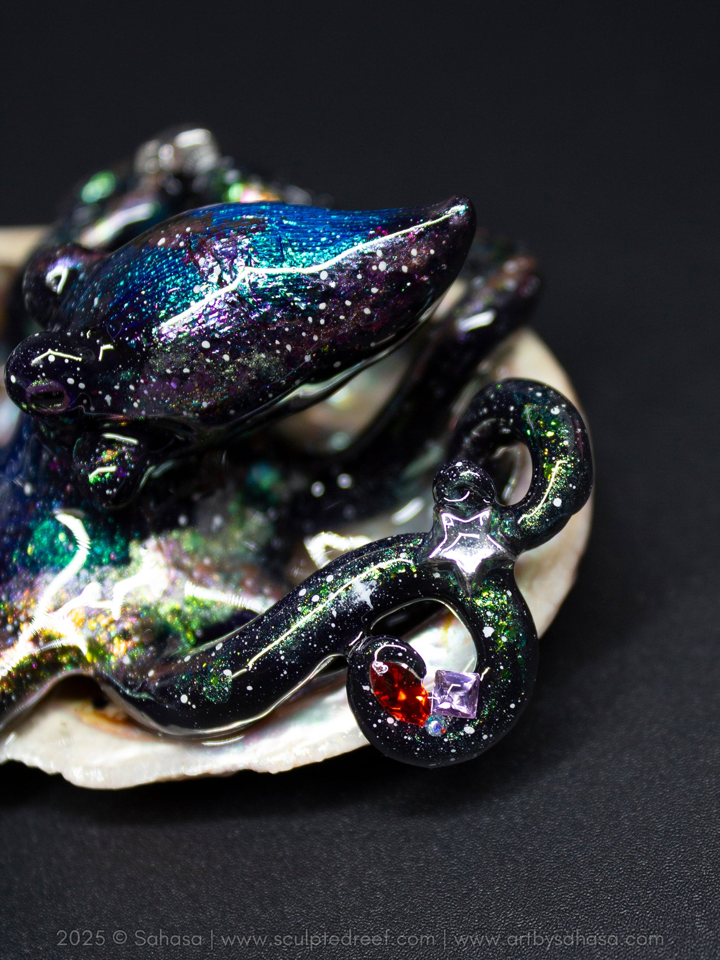 SIRIUS - Shelltopus (Large) - OOAK Nebula Octopus Sculpture