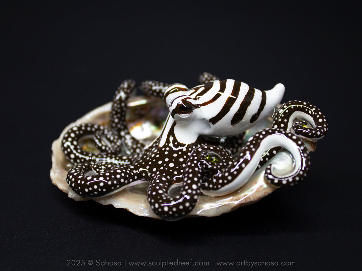 CALLISTO - Shelltopus (Large) - OOAK Larger Pacific Striped Octopus Sculpture