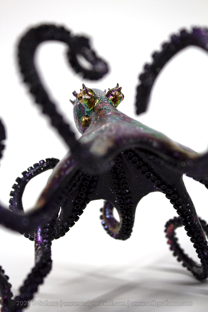 CARINA - 130 x 145 x 105mm - OOAK Nebula Octopus Sculpture