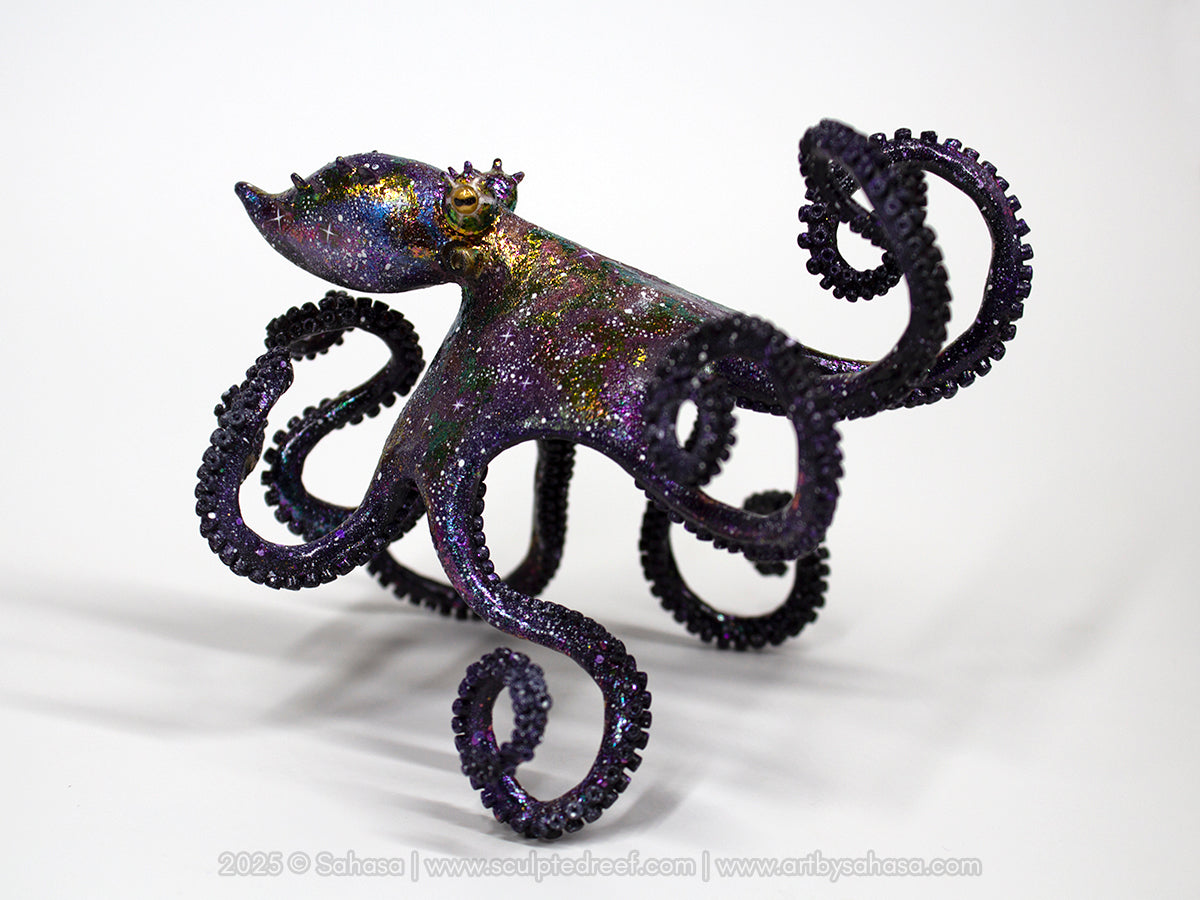 CARINA - 130 x 145 x 105mm - OOAK Nebula Octopus Sculpture