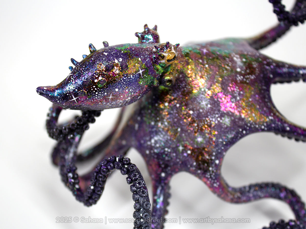 CARINA - 130 x 145 x 105mm - OOAK Nebula Octopus Sculpture