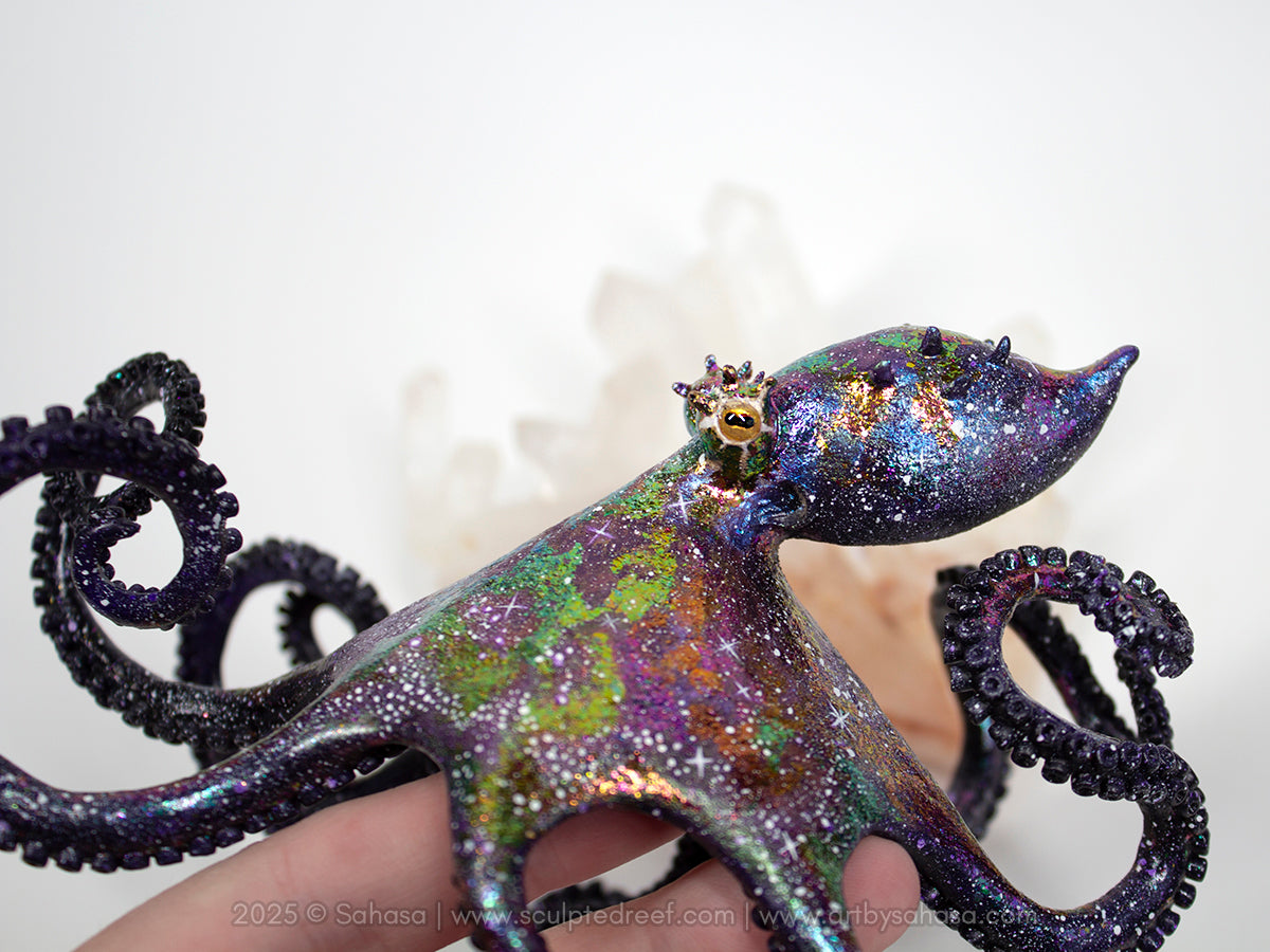 CARINA - 130 x 145 x 105mm - OOAK Nebula Octopus Sculpture