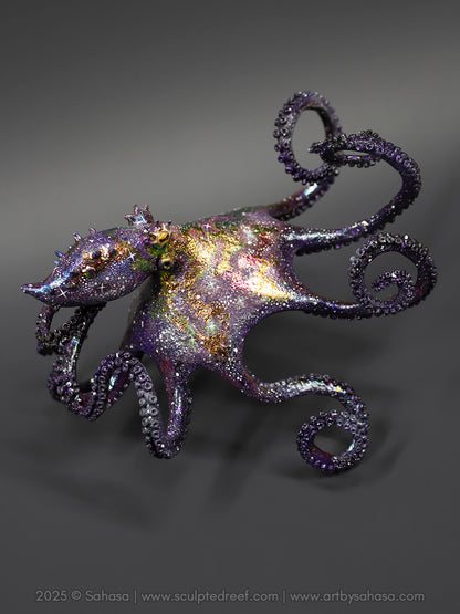 CARINA - 130 x 145 x 105mm - OOAK Nebula Octopus Sculpture