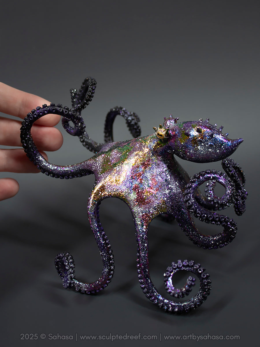 CARINA - 130 x 145 x 105mm - OOAK Nebula Octopus Sculpture