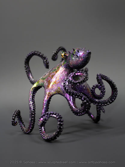 CARINA - 130 x 145 x 105mm - OOAK Nebula Octopus Sculpture