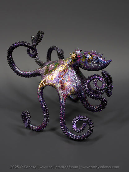 CARINA - 130 x 145 x 105mm - OOAK Nebula Octopus Sculpture