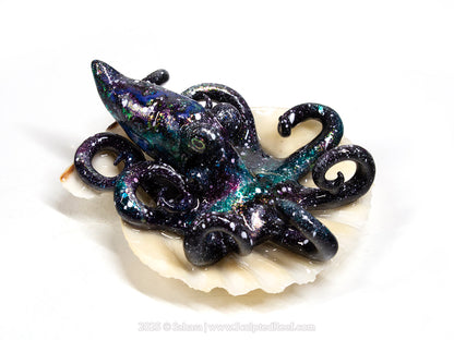 KHARI - Shelltopus (Medium) - OOAK Nebula Themed Octopus Sculpture