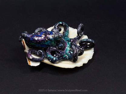 KHARI - Shelltopus (Medium) - OOAK Nebula Themed Octopus Sculpture