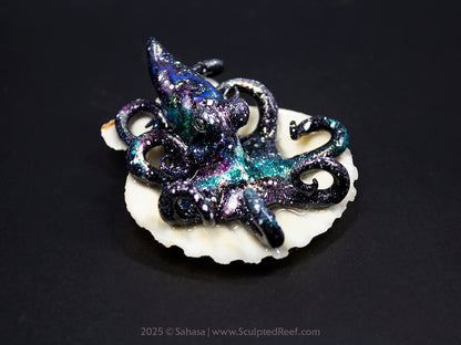 KHARI - Shelltopus (Medium) - OOAK Nebula Themed Octopus Sculpture