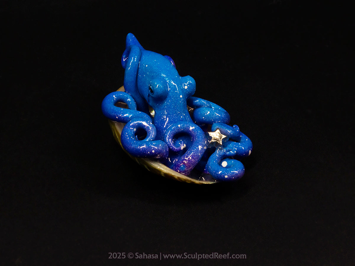 PAX - Shelltopus (Baby) - OOAK Star Guardian Octopus Sculpture