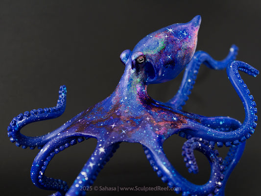 TARAK - 105 x 190 x 105mm - OOAK Nebula Octopus Sculpture