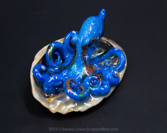 AZURA - Shelltopus (Large) - OOAK Nebula Octopus Sculpture