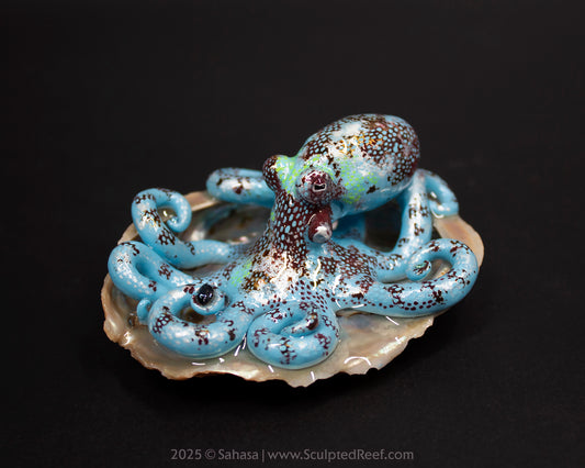 ELPIDA - Shelltopus (Large) - OOAK Caribbean Reef Octopus Sculpture