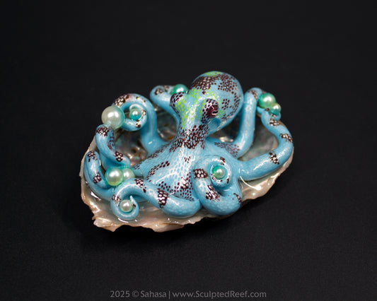 CARA - Shelltopus (Large) - OOAK Caribbean Reef Octopus Sculpture