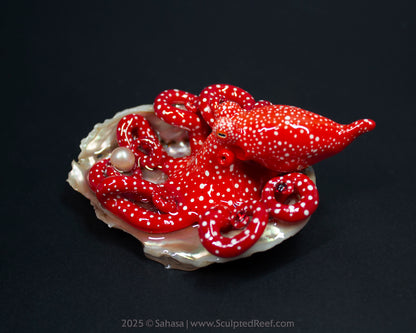 LUCIA - Shelltopus (Large) - OOAK Starry Night Octopus Sculpture