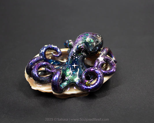 VIOLET - Shelltopus (Large) - OOAK Nebula Octopus Sculpture