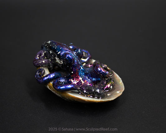 ALORA - Shelltopus (Medium) - OOAK Nebula Themed Octopus Sculpture