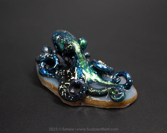 CYRUS - Shelltopus (Medium) - OOAK Nebula Themed Octopus Sculpture