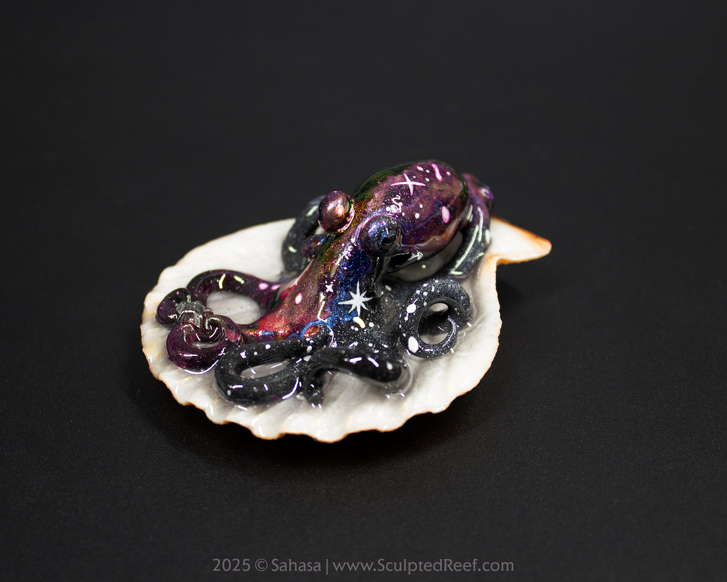 SOLARIS - Shelltopus (Medium) - OOAK Nebula Themed Octopus Sculpture