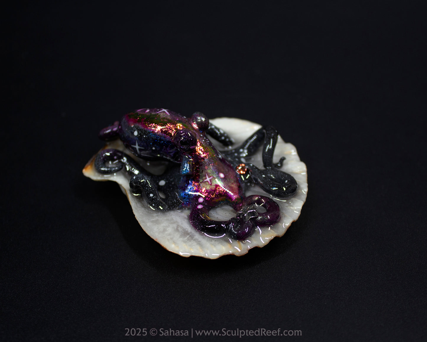 SOLARIS - Shelltopus (Medium) - OOAK Nebula Themed Octopus Sculpture