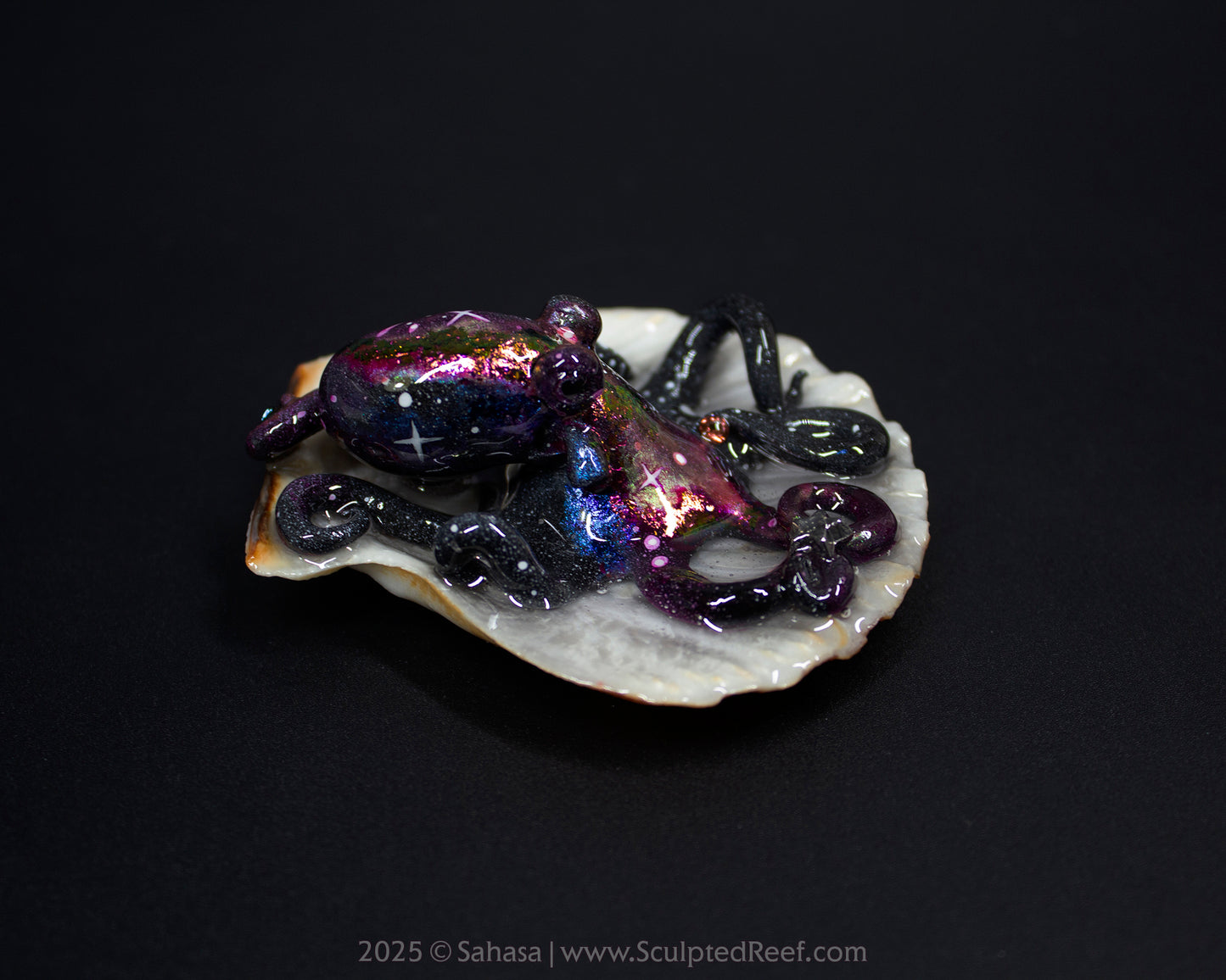 SOLARIS - Shelltopus (Medium) - OOAK Nebula Themed Octopus Sculpture