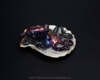 SOLARIS - Shelltopus (Medium) - OOAK Nebula Themed Octopus Sculpture