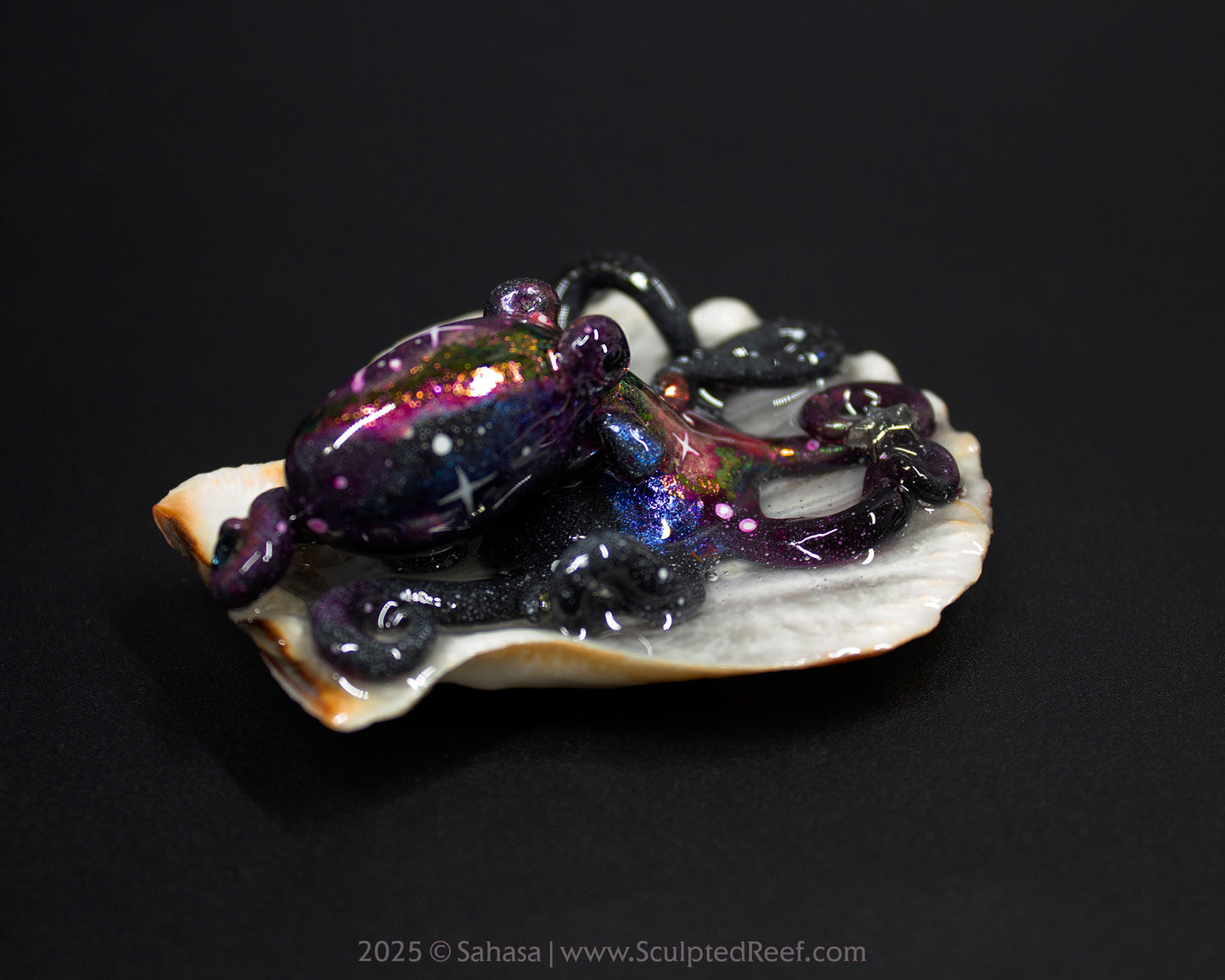 SOLARIS - Shelltopus (Medium) - OOAK Nebula Themed Octopus Sculpture