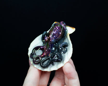 SOLARIS - Shelltopus (Medium) - OOAK Nebula Themed Octopus Sculpture