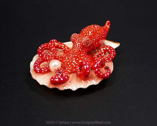 APRIL - Shelltopus (Medium) - OOAK Starry Night Octopus Sculpture