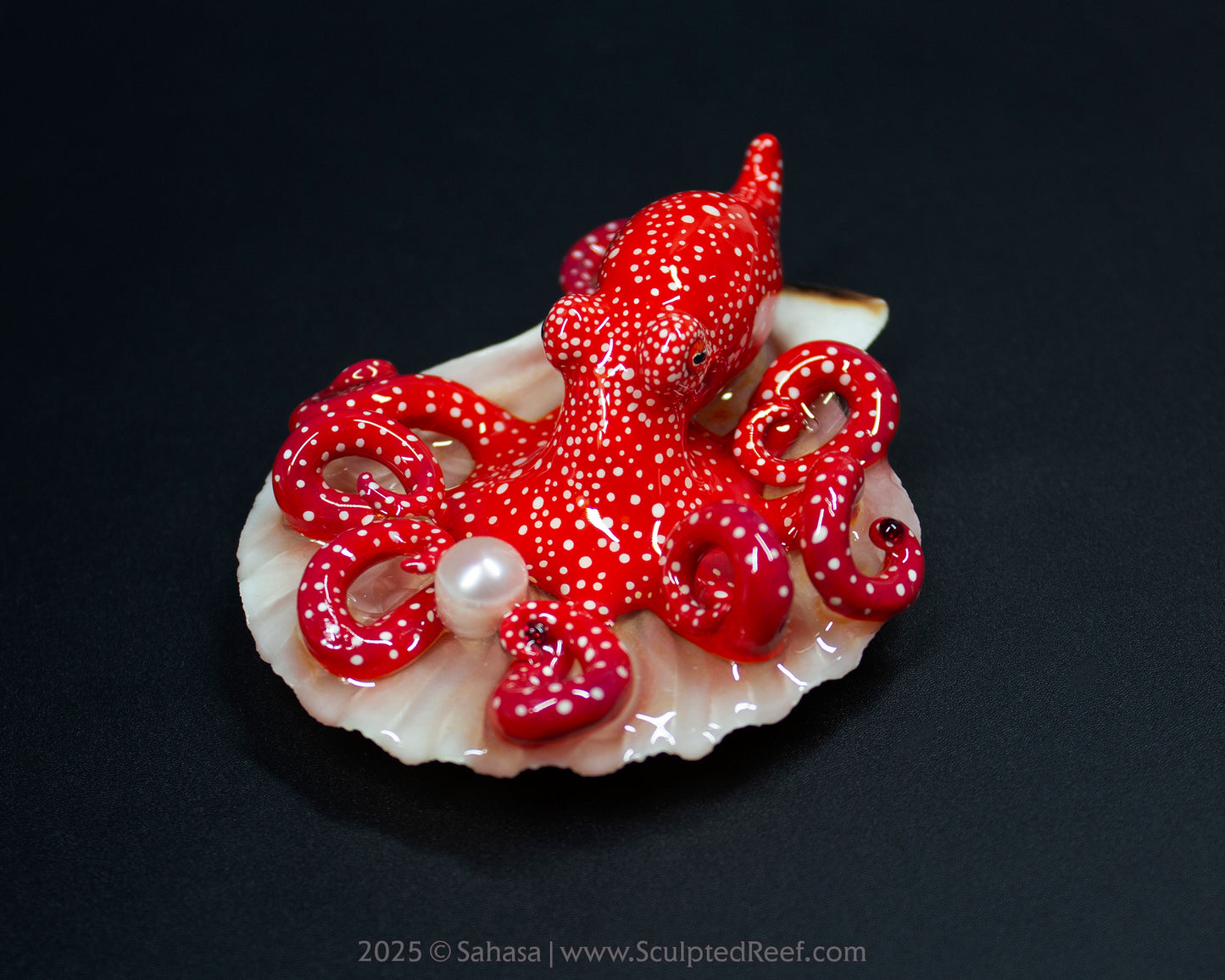 APRIL - Shelltopus (Medium) - OOAK Starry Night Octopus Sculpture