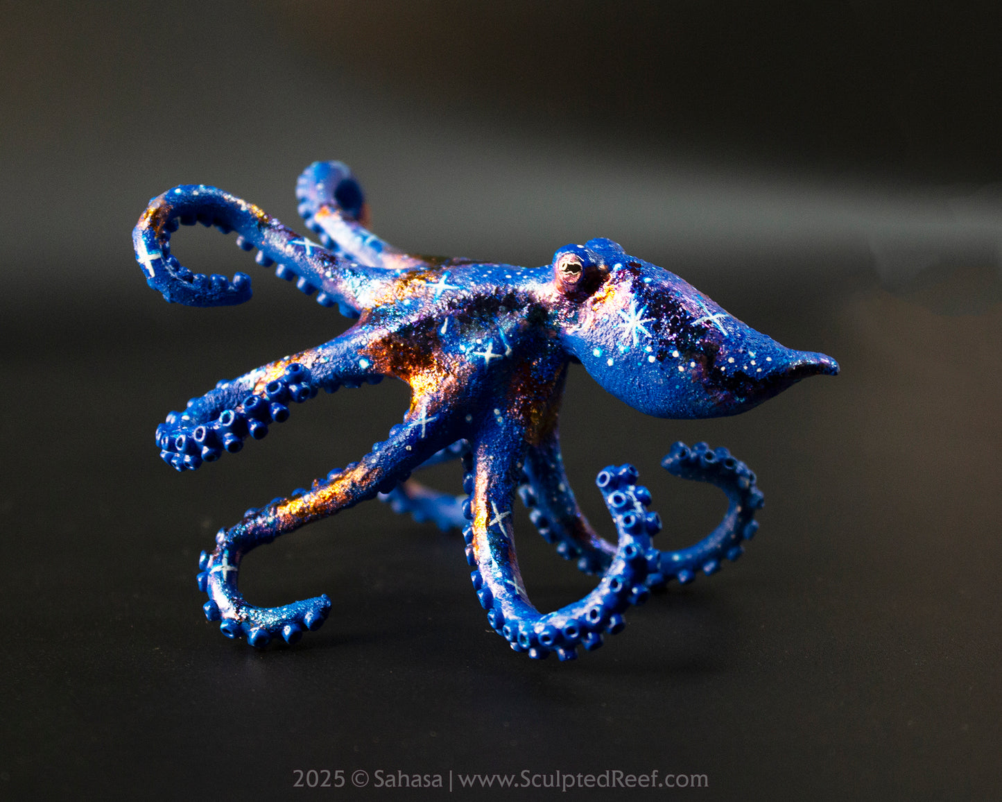 IRIS - 90 x 80 x 55mm - OOAK Nebula Octopus Sculpture