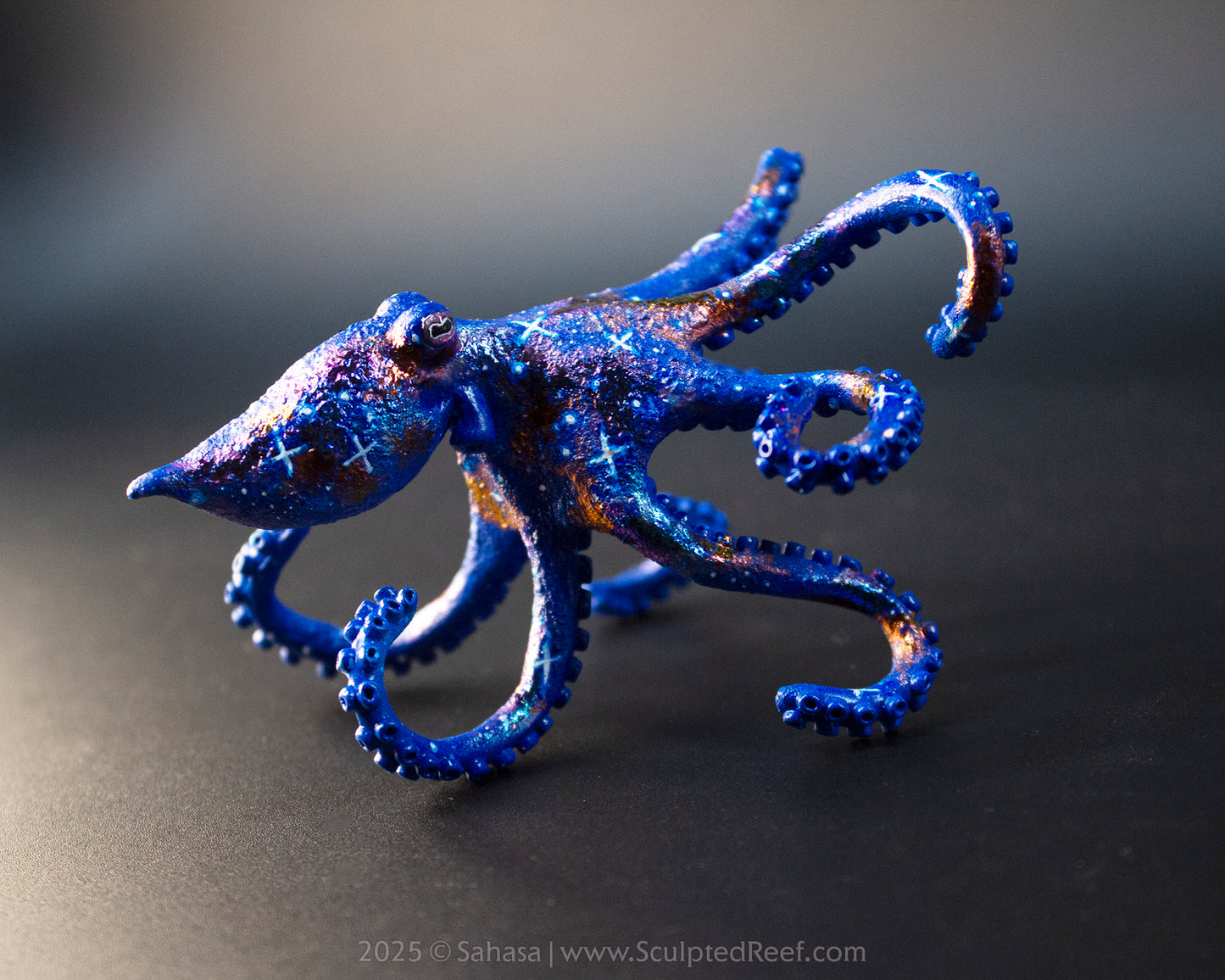 IRIS - 90 x 80 x 55mm - OOAK Nebula Octopus Sculpture