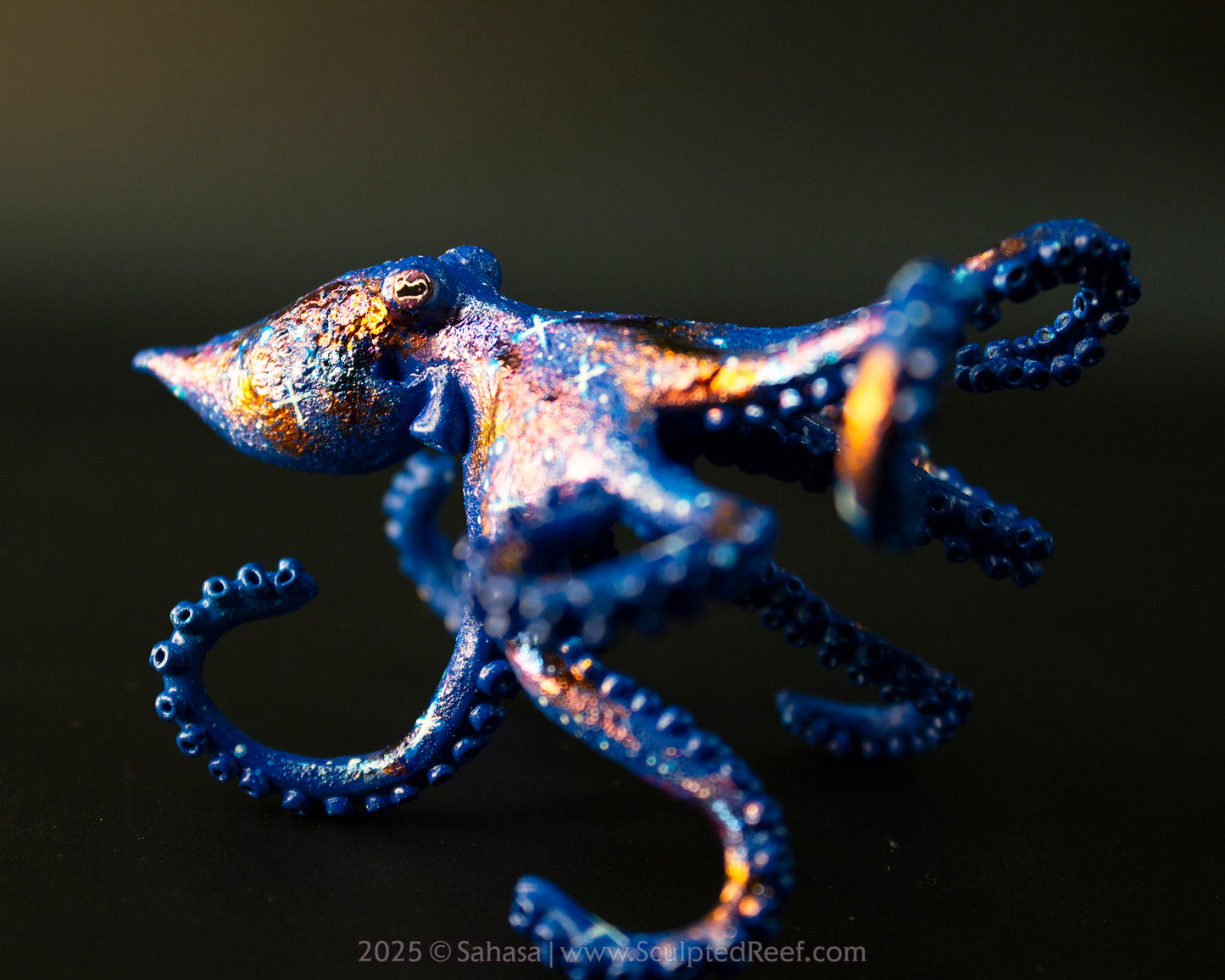 IRIS - 90 x 80 x 55mm - OOAK Nebula Octopus Sculpture