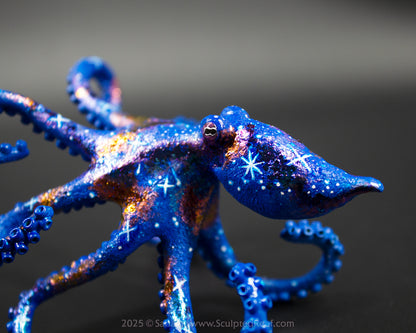 IRIS - 90 x 80 x 55mm - OOAK Nebula Octopus Sculpture