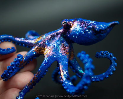 IRIS - 90 x 80 x 55mm - OOAK Nebula Octopus Sculpture