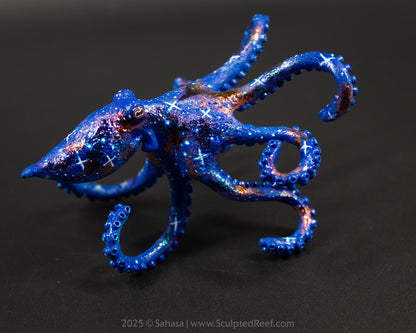 IRIS - 90 x 80 x 55mm - OOAK Nebula Octopus Sculpture