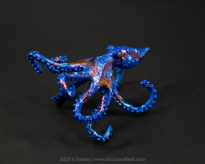 IRIS - 90 x 80 x 55mm - OOAK Nebula Octopus Sculpture