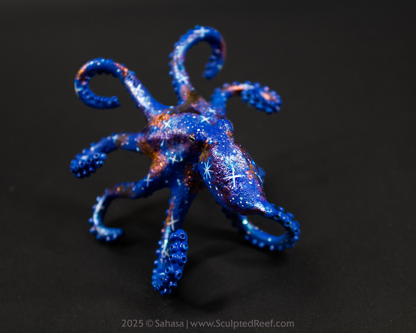 IRIS - 90 x 80 x 55mm - OOAK Nebula Octopus Sculpture